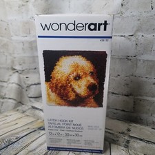 Puppy Love Latch Hook Kit Wonder Art Dog 4670 Caron 12" x 12"