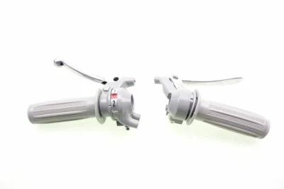 2 Gang Schaltgriff + Gasgriff Set grau passend für, Hercules Kreidler