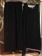 Mother of Bride Groom Women's evening party Church Black 2PC pant suit size M