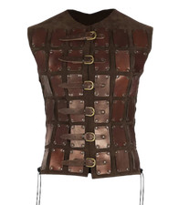 Leather Brigantine - Adventurer, in short, men larp  sca leather body armor.
