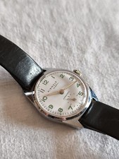 Alte Armbanduhr Kienzle Alfa Antimagnetic grüne Ziffern Unisex Sekunde Dezentral