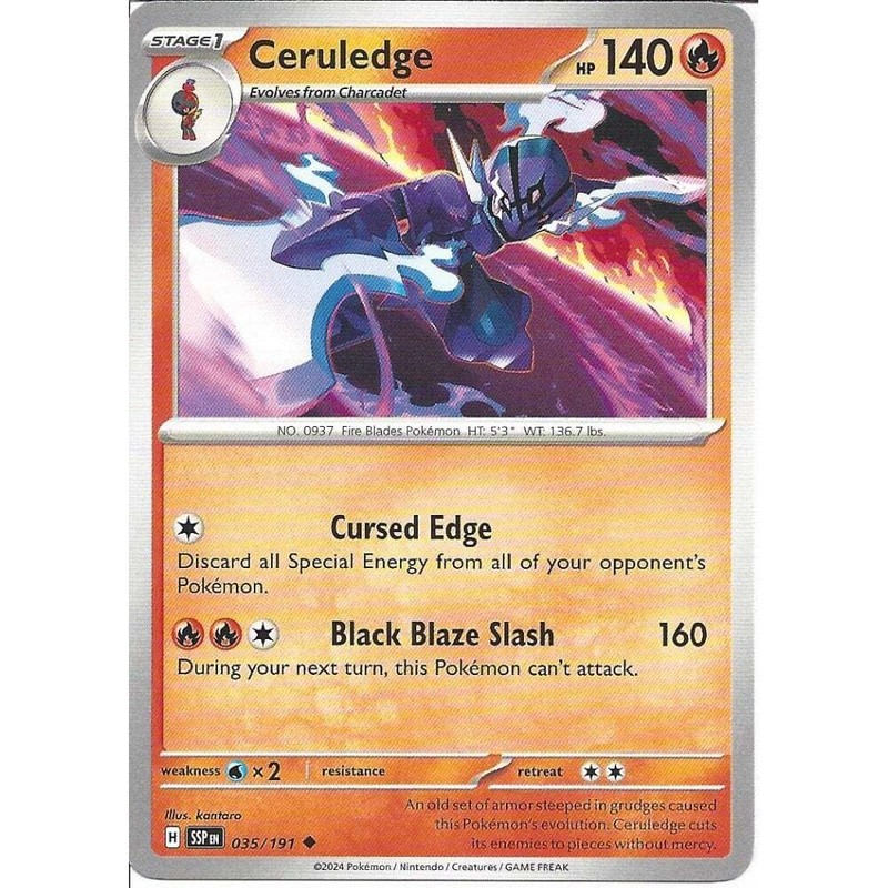 035/191 Ceruledge : Uncommon Card : Surging Sparks : Pokemon Trading Card Game