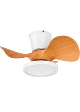 ocioc Quiet Ceiling Fan with LED Light 22 inch Large Air Volume Remote Oak