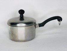 Vintage Farberware 1 QT Sauce Pan & Lid Aluminum Clad Stainless Made in USA