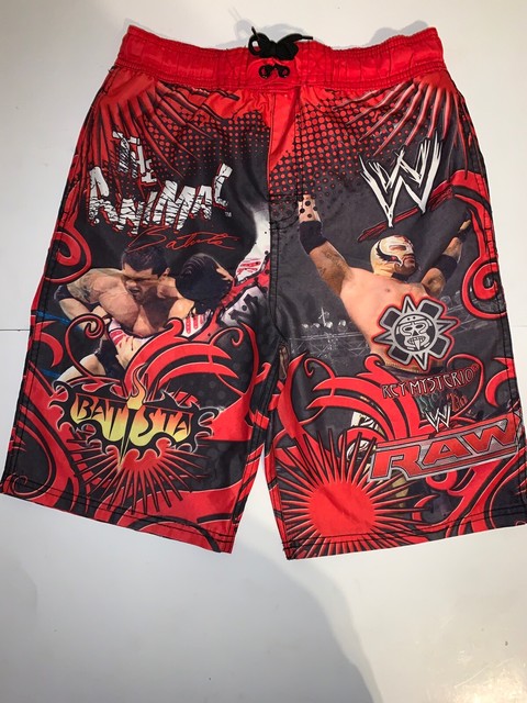 wearing swim trunks as shorts