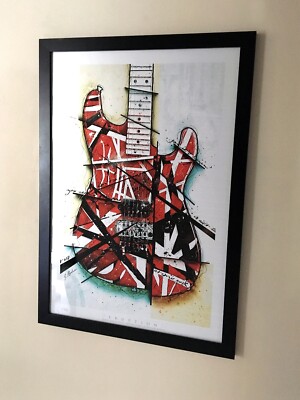 Eddie Van Halen  Eruption  (13''x19'') Limited Edition FRAMED Metallic Print