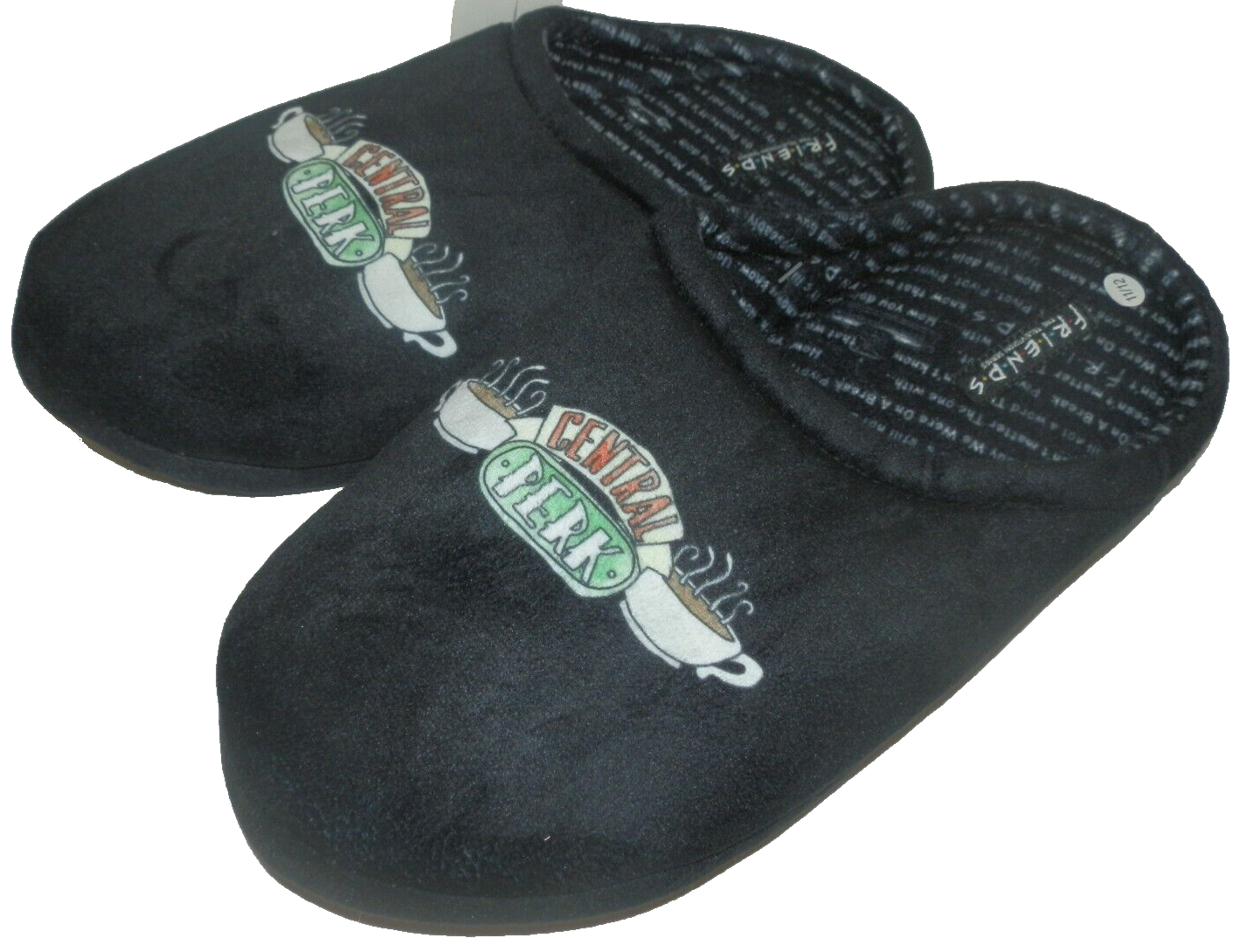 SAOLA Zoccoli ciabatte uomo Friends Central Perk nuovi taglia 11 12 suola rigida