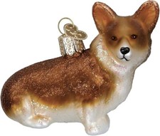 Pembroke Welsh Corgi Blown Glass Ornament by Old World Christmas--Gift Boxed