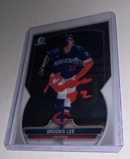 Brooks Lee Auto Signed 2023 Bowman Chrome  Minnesota Twins IP