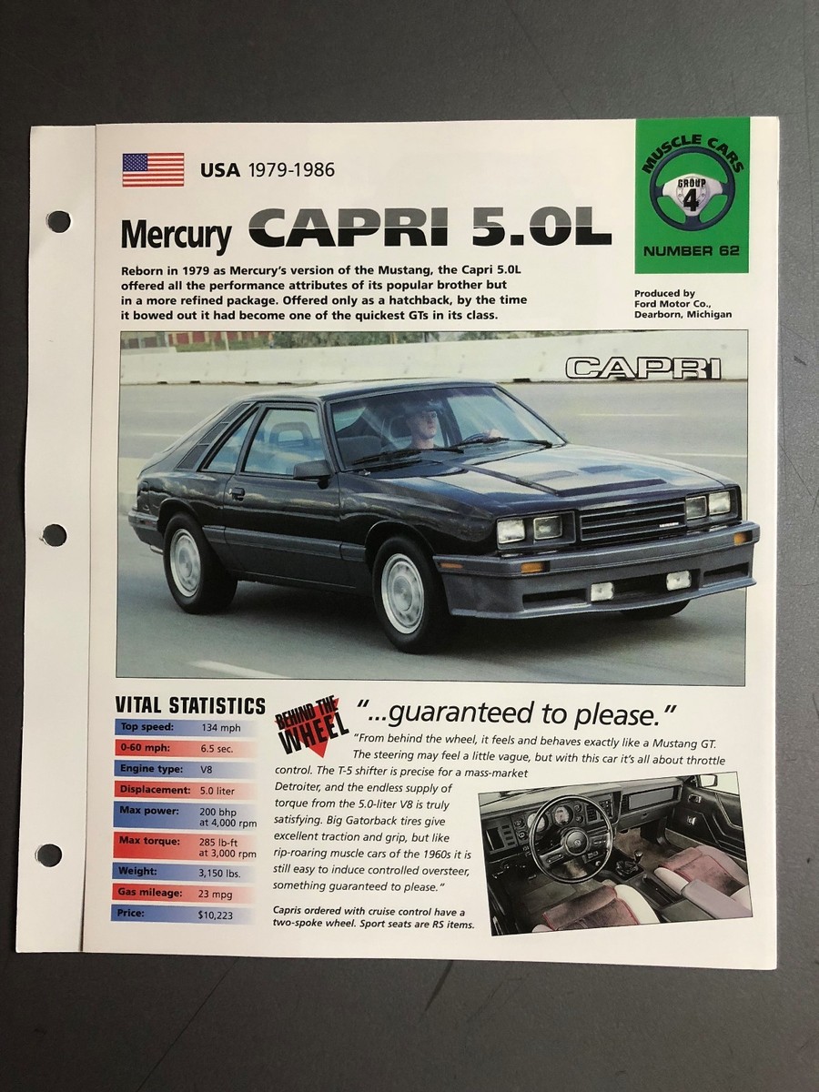 1979 - 1986 Mercury Capri 5.0L Coupe IMP 
