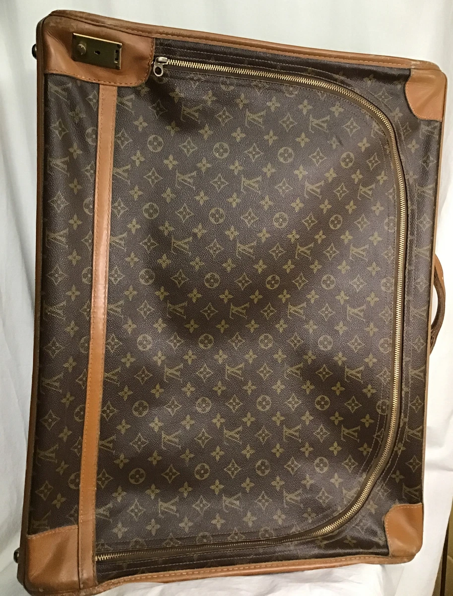 Louis Vuitton Suitcase Vintage Soft Sided Zipper Round Side Handle 25 X20  X9.5”