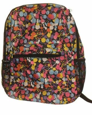 Paint Splatter Print School Backpack Back Pack Book Bag Travel NEW