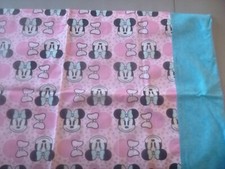 Minnie Mouse on Pink Cotton Fabric Design a standard handcrafted pillowcase
