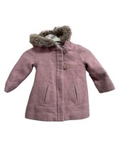 ZARA Girls Pea Coat with Hood Size: 110 CM 4-5 Years
