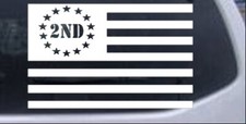 United States Flag 2nd Amendment Pro Gun Car Truck Window Decal Sticker 6x3.9