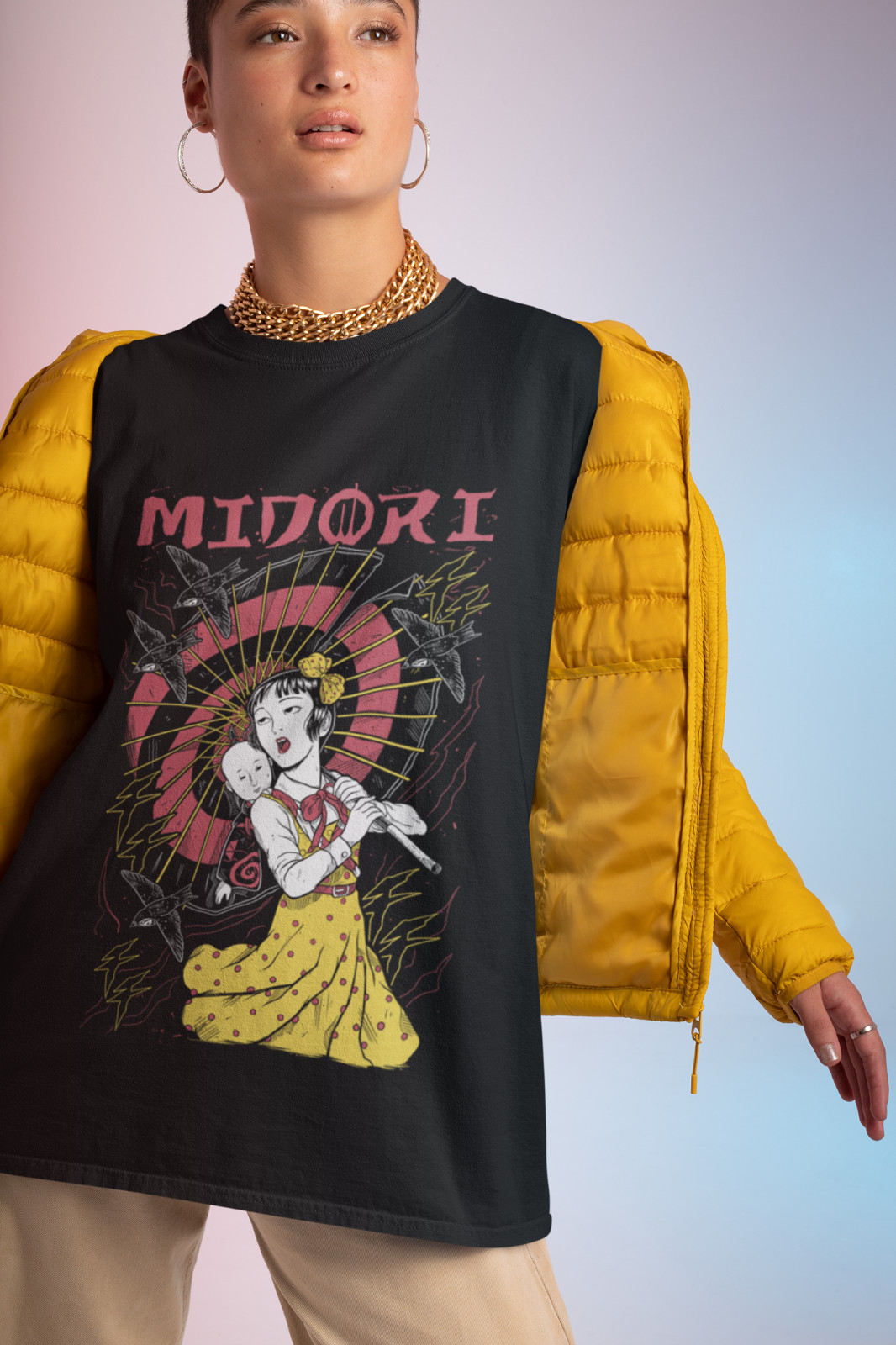 Midori The Camellia Giel T-shirt Shojo Tsubaki Suehiro Maruo Anime Tee All Size