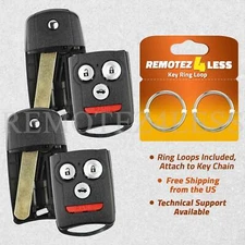 2 For 2009 2010 2011 2012 2013 2014 Acura TSX Remote Shell Case Car Key Cover
