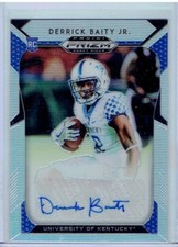 DERRICK BAITY JR. 2019 Prizm Draft SILVER RC AUTO #229 Texans