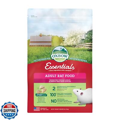 Oxbow Essentials Adult Rat Food - All Natural Adult Rat Food - Veterinarian R