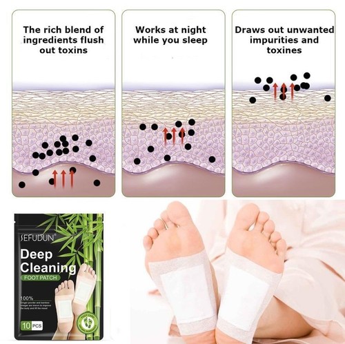 SEFUDUN Detox Foot Patches Pads Body Toxins Feet Slimming Deep-Cleansing Herbal - Picture 4 of 11