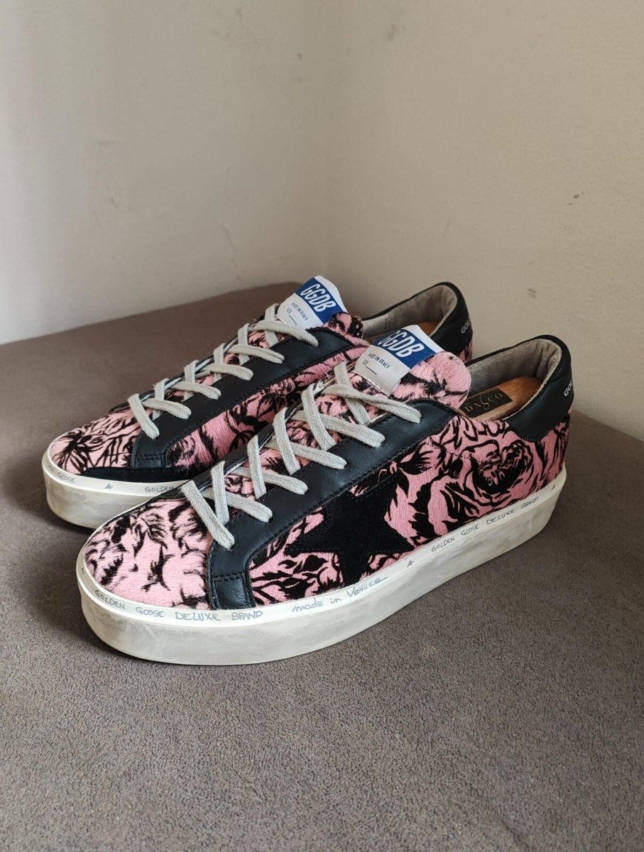 スニーカー Golden Deluxe Brand Printed Calf Hair Hi Star Sneakers Golden Goose Hi Star Calf Hair Sneakers Golden Goose Hi Star