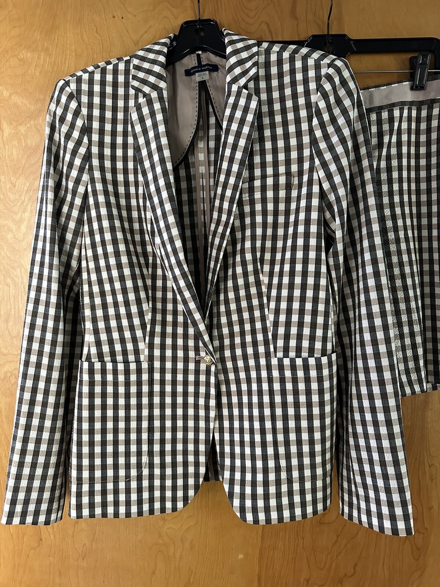 Seersucker Blazer /Shorts Set Brown/Beige Sz 6 M | eBay