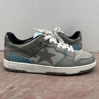 A Bathing Ape Bape SK8 Sta Size 11 Grey Turquoise