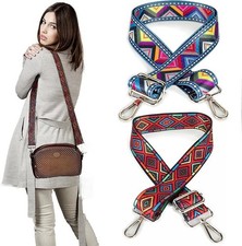 2 PCS Purse Strap 1.5" Wide Shoulder Strap Adjustable Replacement Retro Multi-