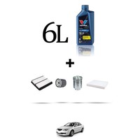 Hoffcar Set Service 4 Filter Und 6L ÖL FüR Mazda 6 (Gh) 2.2 Cd 92Kw Von 2009
