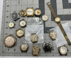 AS IS Vintage Watch Lot Orion Diver Wakmann Benrus Art Deco Watches Wega