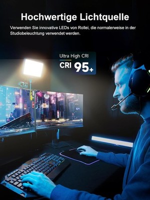 Rollei Lumis Key Light, LED Videolicht / TikTok / Youtube / Twitch / Gaming