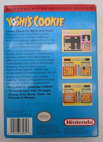 Yoshi's Cookie NES Nintendo 1992 Complete In Box CIB Tested Clean VGC+
