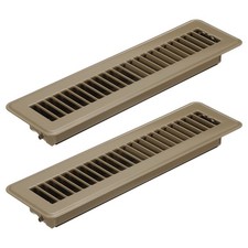 2pcs 12x2 Inch Floor Register Heavy Duty Air Vent Cover Adjustable Vents Brown