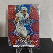 Austin Ekeler Chargers Red Sparkle Prizm SSP 2022 Panini Mosaic #129 NM-MT LTD