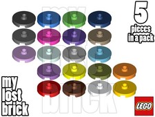 LEGO - Parte 18674 - Piastrelle Rotonde 2x2 Borchia Aperta (Confezione da 5) + NUOVO + SCEGLI COLORE