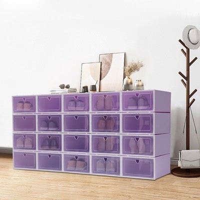 20 X Faltbarer Schuhboxen Stapelbare Schuh Boxen mit Deckeln Schuh-Organisator