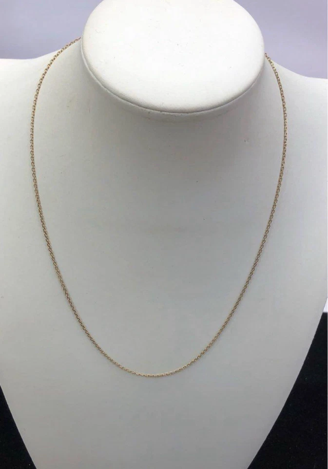 15” 14K Yellow Gold Cable Chain Necklace – 2.4g – Classic & Elegant Spring Clasp - Image 2 of 4