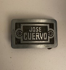 Jose Cuervo 1977 western belt buckle pewter 3 inch
