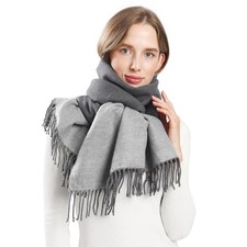 Pashmina Shawl Wraps Cashmere Feel Scarves Fashion Thick Soft Scarf for Grey