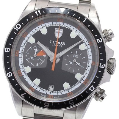 TUDOR Heritage Chrono 70330 Date Black  / Grey Dial Automatic Men's Watch_862598
