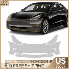 For Tesla Model 3 2017-2023 Front Bumper Precut Paint Protection Film Clear PPF