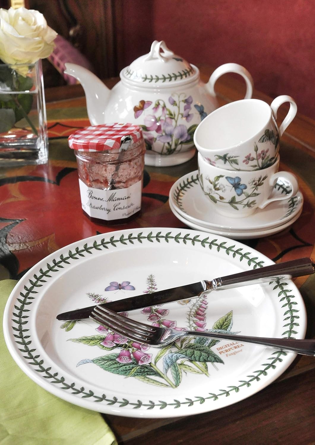 Portmeirion Botanic Garden Dinner Plates, Assorted Set of 6, New in Original Box