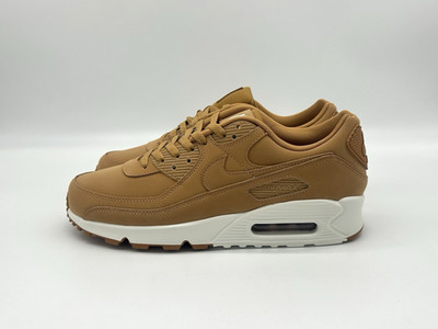 Nike Air Max 90 Premium Men's Size 9.5 Flax Sail Wheat Running Shoes HJ3153-200