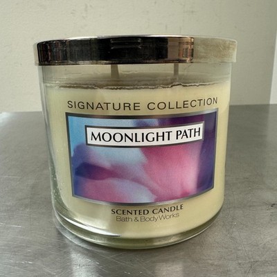 Bath & Body Works Signature Collection Moonlight Path Candle 14 Oz 3 Wick RARE