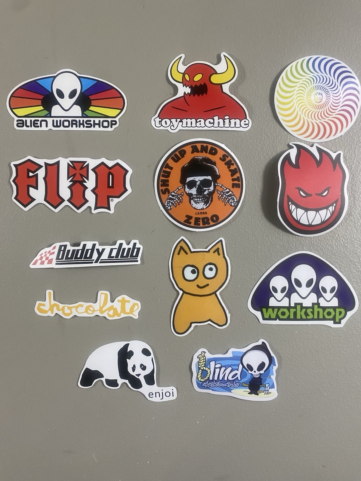 Skateboard Sticker Lot 12pc  Blind Flip Toy Machine Enjoi Et