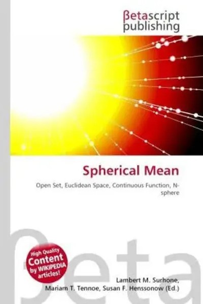 Lambert M. Surhone (U. A.) | Spherical Mean | Taschenbuch | Englisch (2026)-image