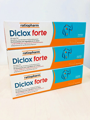 Diclox forte - Schmerzgel 2 %, mit Diclofenac · 3x150 g · PZN 016705010
