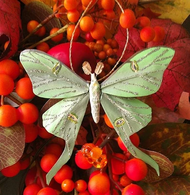 Cody Foster Paper Green Luna Moth Christmas Ornament New