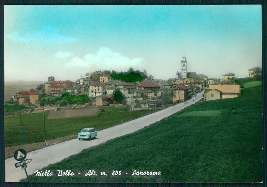 Cuneo Niella Belbo Auto PIEGATA Foto FG cartolina MZ1885