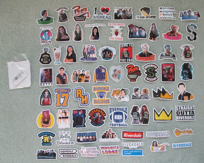 66pcs Riverdale TV Series Vinyl Sticker Pack for Laptop, Water Bottle, Windows